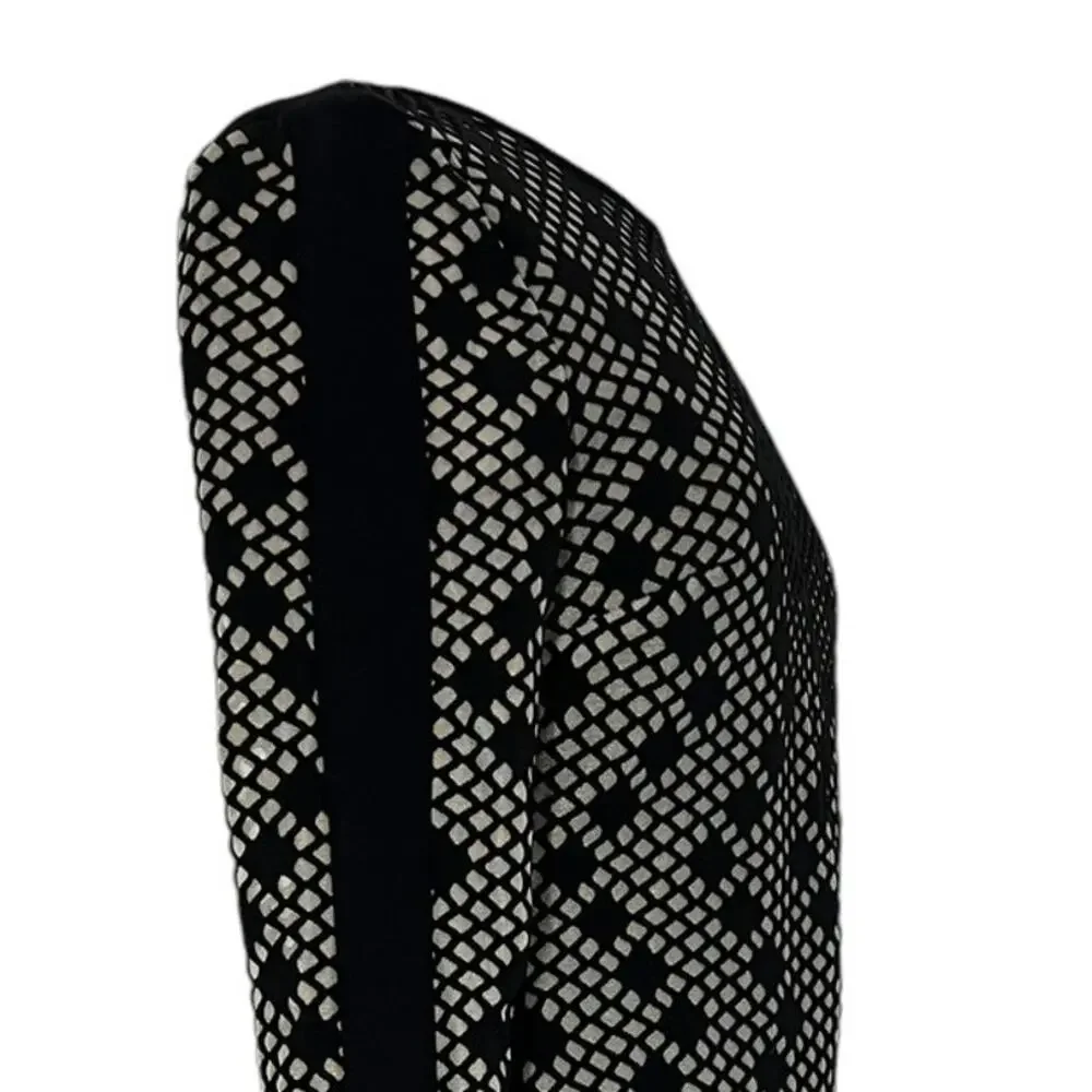 VINCE CAMUTO Long Sleeve Diamond Pattern Midi Dress SZ 10 - Picture 11 of 11